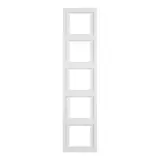 BERKER 13537009 Abdeckrahmen K.1 5-fach, senkrecht | polarweiß glänzend