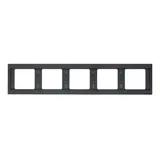 BERKER 13937006 Abdeckrahmen K.1 5-fach, waagerecht | anthrazit matt
