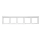 BERKER 13937009 Abdeckrahmen K.1 5-fach, waagerecht | polarweiß glänzend