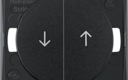 BERKER 936532510 Jalousie-Wipptaster Integro Flow 2 Schließer | schwarz glänzend