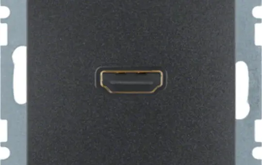 BERKER 3315421606 High Definition Anschlussdose S.1/B.3/B.7 gerade Buchse | anthrazit matt