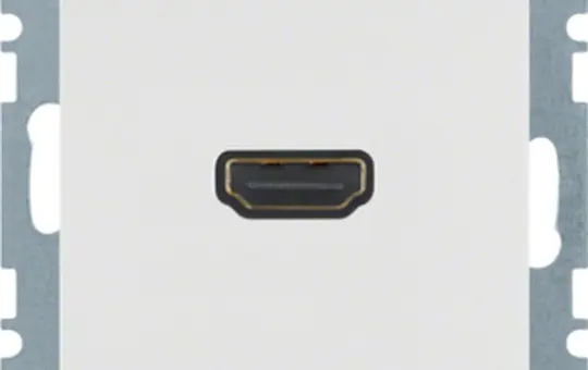 BERKER 3315438989 High Definition Anschlussdose S.1/B.3/B.7 90° Steckanschluss | polarweiß glänzend