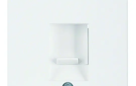 BERKER 11701909 UAE-Zentralstück S.1/B.3/B.7 1-fach, Schriftfeld | polarweiß matt