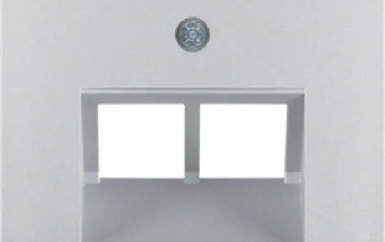 BERKER 14091404 Netzwerkabdeckung S.1/B.3/B.7 2-fach | aluminium matt