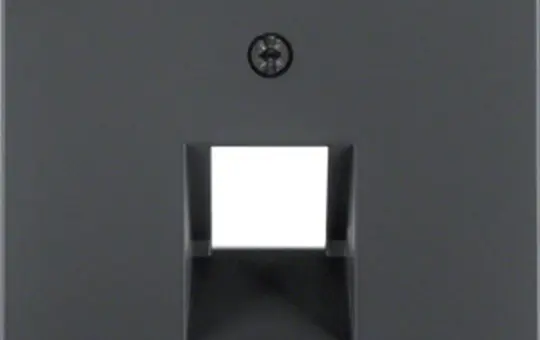 BERKER 14076086 Netzwerkabdeckung Q.1/Q.3 1-fach | anthrazit samt