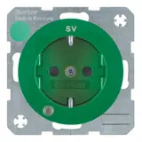 BERKER 41102003 EDV-Steckdose R.1/R.3 SV, Berührungsschutz, Kontrolllicht | grün glänzend