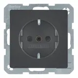 BERKER 47236086 SCHUKO-Steckdose Q.1/Q.3 Berührungsschutz | anthrazit samt