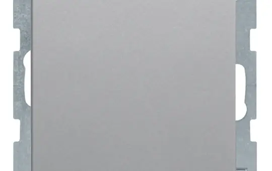 BERKER 47516074 SCHUKO-Steckdose Q.1/Q.3 Berührungsschutz, Klappdeckel | alu samt