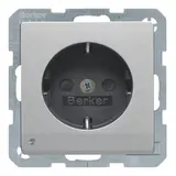 BERKER 41096084 SCHUKO-Steckdose Q.1/Q.3 Orientierungslicht | alu samt