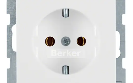 BERKER 47436089 SCHUKO-Steckdose Q.1/Q.3 Standard | polarweiß matt