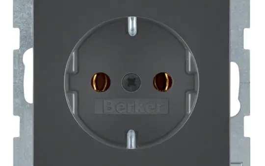 BERKER 47436086 SCHUKO-Steckdose Q.1/Q.3 Standard | anthrazit samt