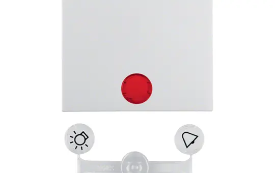 BERKER 16218989 beschr. Kontrollwippe Serie S.1/B.3/B.7 1-fach | polarweiß glänzend