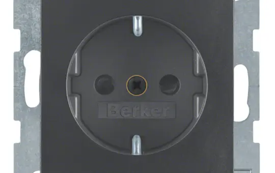 BERKER 47231606 SCHUKO-Steckdose S/B Berührungsschutz | anthrazit matt