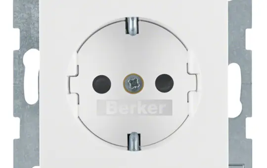 BERKER 47231909 SCHUKO-Steckdose S/B Berührungsschutz | polarweiß matt