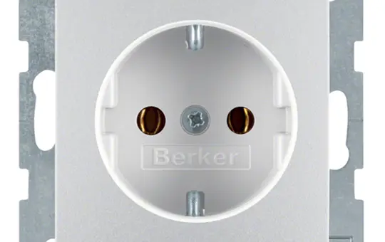 BERKER 47431404 SCHUKO-Steckdose S/B Standard | aluminium matt