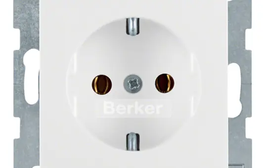 BERKER 47431909 SCHUKO-Steckdose S/B Standard | polarweiß matt