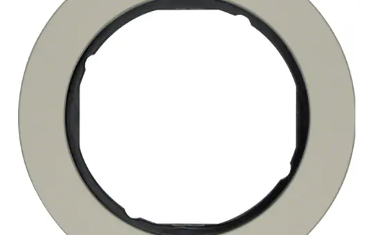 BERKER 10112004 Abdeckrahmen R.classic 1-fach | edelstahl/schwarz glänzend metall mattiert