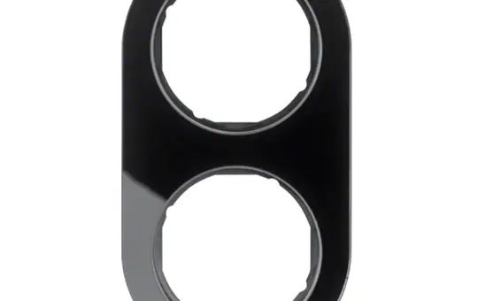 BERKER 10122016 Abdeckrahmen R.classic 2-fach | glas schwarz