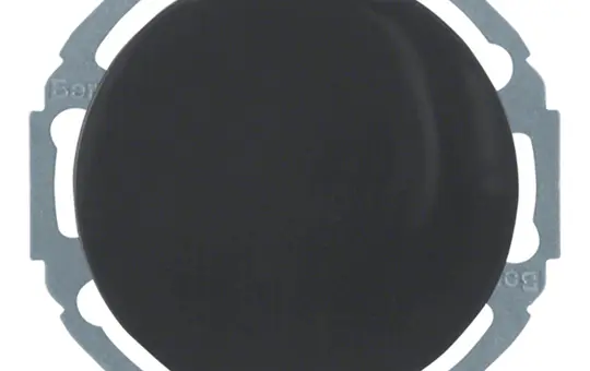 BERKER 47442045 SCHUKO-Steckdose R.classic Berührungsschutz, Klappdeckel | schwarz glänzend