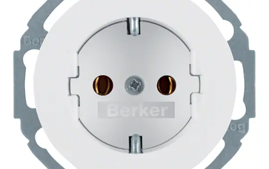 BERKER 47452089 SCHUKO-Steckdose R.classic Standard | polarweiß glänzend