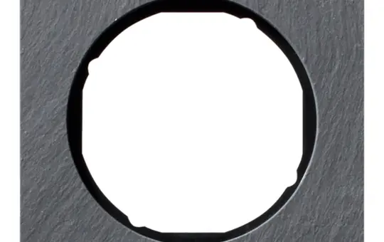 BERKER 10112384 Abdeckrahmen R.1 1-fach | schiefer anthrazit/schwarz glänzend