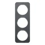 BERKER 10132389 Abdeckrahmen R.1 3-fach | schiefer anthrazit/polarweiß glänzend