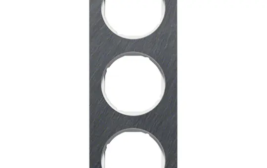 BERKER 10132389 Abdeckrahmen R.1 3-fach | schiefer anthrazit/polarweiß glänzend