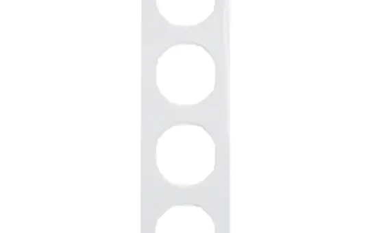 BERKER 10142189 Abdeckrahmen R.1 4-fach | polarweiß glänzend