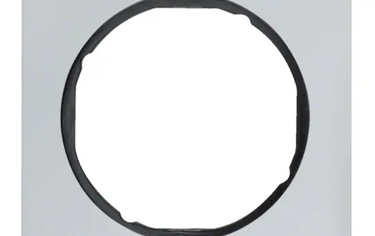BERKER 10112284 Abdeckrahmen R.3 1-fach | alu/schwarz glänzend