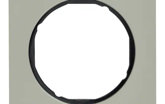 BERKER 10112204 Abdeckrahmen R.3 1-fach | edelstahl/schwarz glänzend