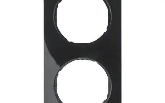 BERKER 10122245 Abdeckrahmen R.3 2-fach | schwarz glänzend