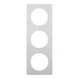 BERKER 10132274 Abdeckrahmen R.3 3-fach | alu/polarweiß glänzend