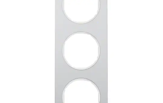 BERKER 10132274 Abdeckrahmen R.3 3-fach | alu/polarweiß glänzend
