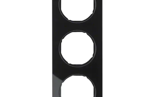 BERKER 10132216 Abdeckrahmen R.3 3-fach | glas schwarz