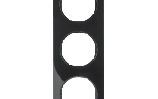 BERKER 10132245 Abdeckrahmen R.3 3-fach | schwarz glänzend