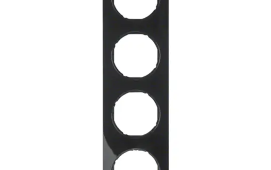 BERKER 10142245 Abdeckrahmen R.3 4-fach | schwarz glänzend