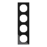 BERKER 10142216 Abdeckrahmen Glas R.3 4-fach | glas schwarz