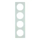 BERKER 10142209 Abdeckrahmen Glas R.3 4-fach | glas polarweiß