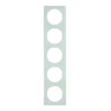 BERKER 10152209 Abdeckrahmen Glas R.3 5-fach | glas polarweiß