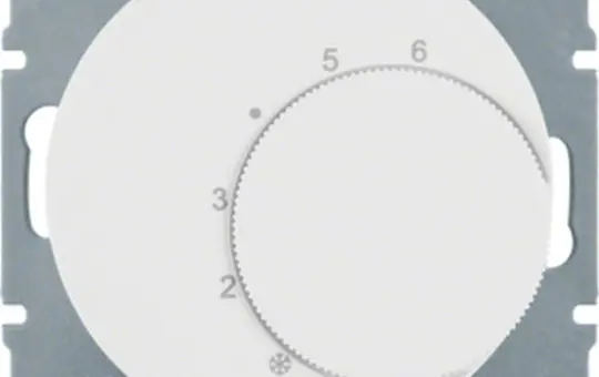 BERKER 20262089 Temperaturregler R.1/R.3/R.8 Wechsler, 230 V | polarweiß glänzend