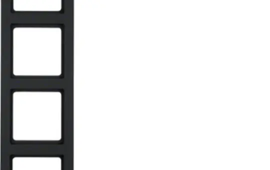 BERKER 10146096 Abdeckrahmen Q.3 4-fach | anthrazit samt lackiert