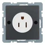 BERKER 41666086 internationale Steckdose Q.1/Q.3 US NEMA 5, 15 A | anthrazit matt