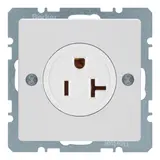 BERKER 41686089 internationale Steckdose Q.1/Q.3 US NEMA 5, 20 A | polarweiß matt