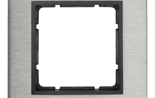 BERKER 10113606 Abdeckrahmen B.7 1-fach | edelstahl/anthrazit matt
