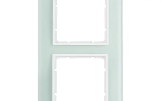 BERKER 10126909 Abdeckrahmen B.7 2-fach | glas polarweiß/polarweiß matt