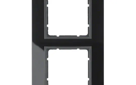 BERKER 10126616 Abdeckrahmen B.7 2-fach | glas schwarz/anthrazit matt