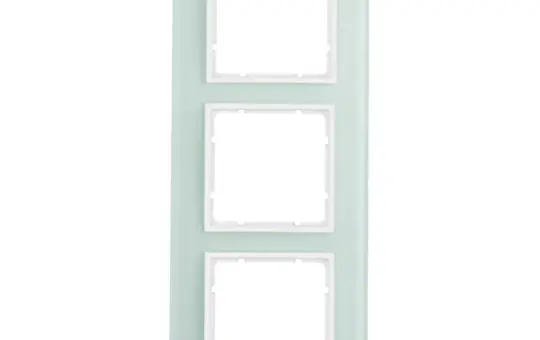 BERKER 10136909 Abdeckrahmen B.7 3-fach | glas polarweiß/polarweiß matt
