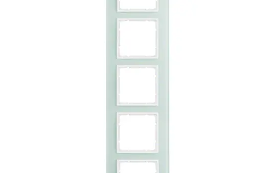 BERKER 10156909 Abdeckrahmen B.7 5-fach | glas polarweiß/polarweiß matt
