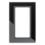 BERKER 13096616 Abdeckrahmen B.7 mit großem Ausschnitt | glas schwarz/anthrazit matt
