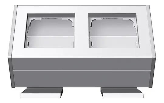 GIRA 119227 Profil 55 mit Standfuß System 55 2-fach | reinweiß seidenmatt